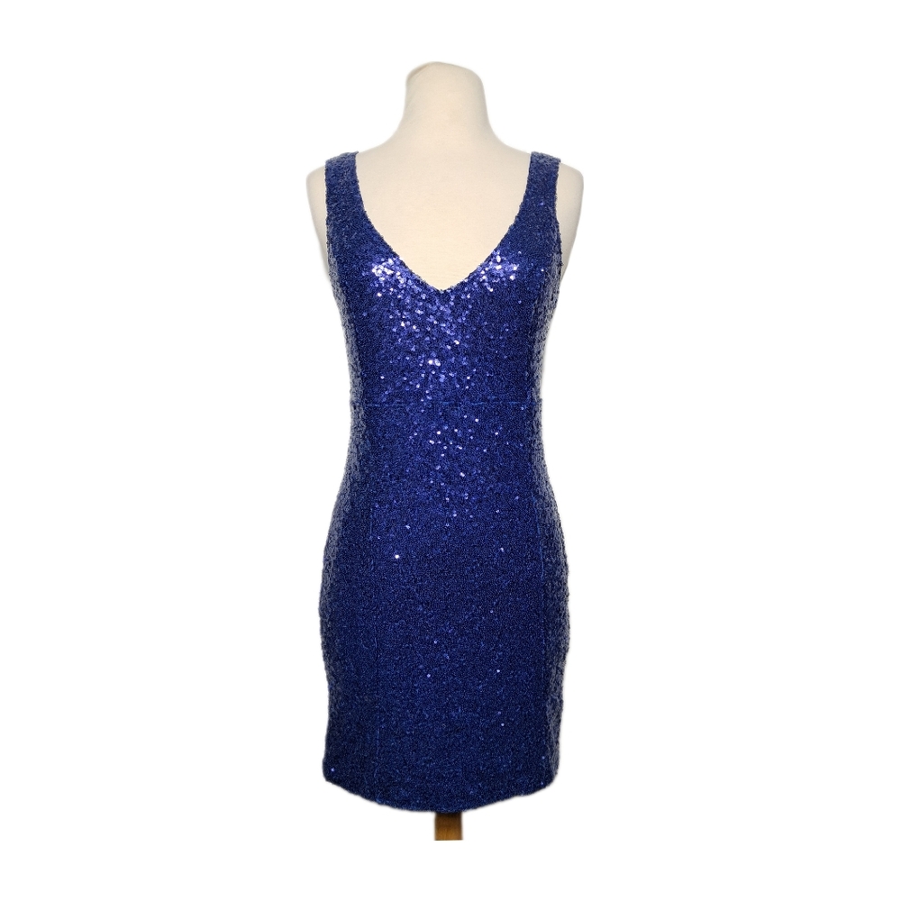 Dress Mini Prom Sequins Sparkle Women Fashion Nova Party Dance Blue Mini Dresses